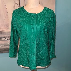 NWT Joni B. Soutache Embroidered Jacket, Medium
